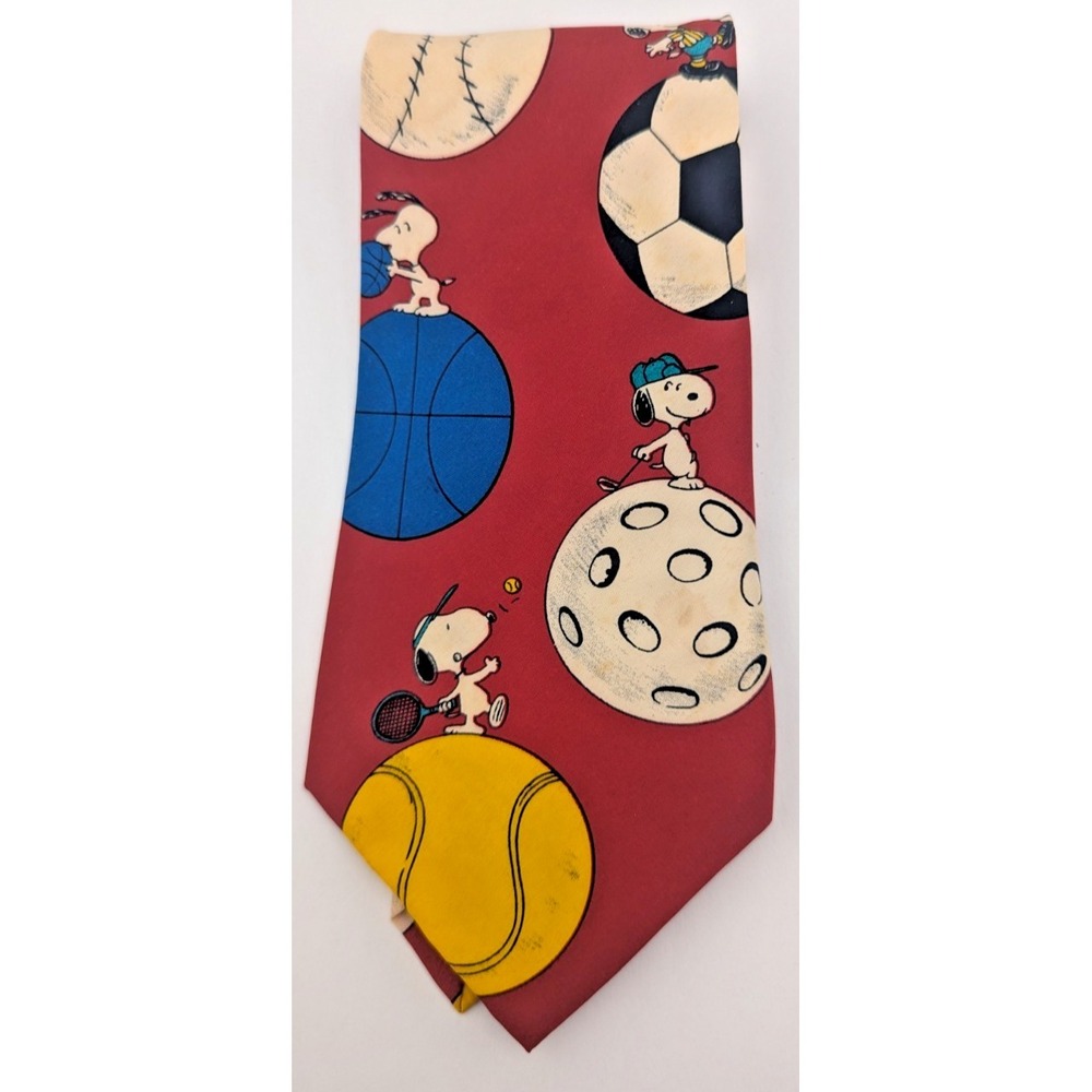 Vintage PEANUTS TIE Charlie Brown and Gang Most Valuable Player Excellent